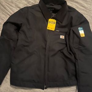 Carhartt duck blanket lined black jacket